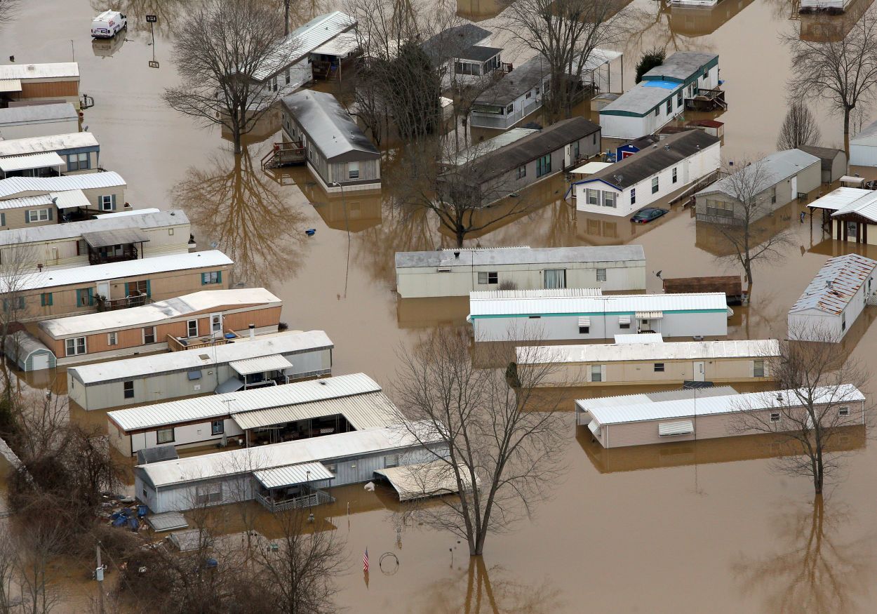 Historic flooding on the Meramec River flood Arnold